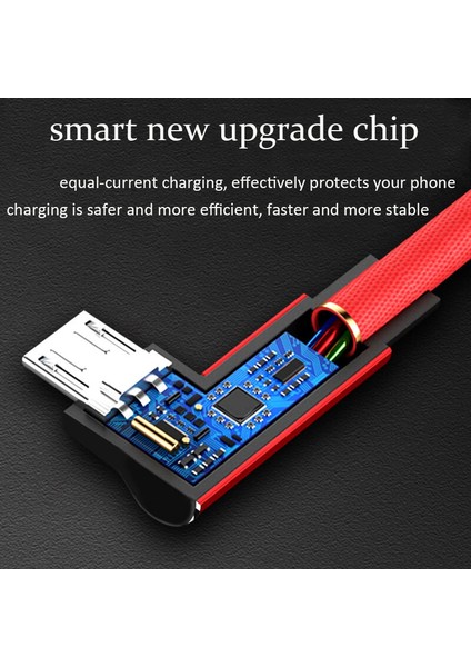 Suntaiho Mikro Şarj Kablosu Xiaomi Redmi Için 7 4x Samsung S7 Lg Android 90 Derece Dirsek Naylon Örgülü 3A Hızlı USB Veri Şarj Cihazı (Yurt Dışından) indirimleri