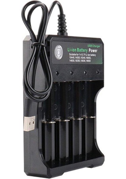 Lala Pil Şarj Cihazı 3.7V 18650 Piller Için USB Fişli 4 Bağlantı Noktası (Yurt Dışından) indirimleri
