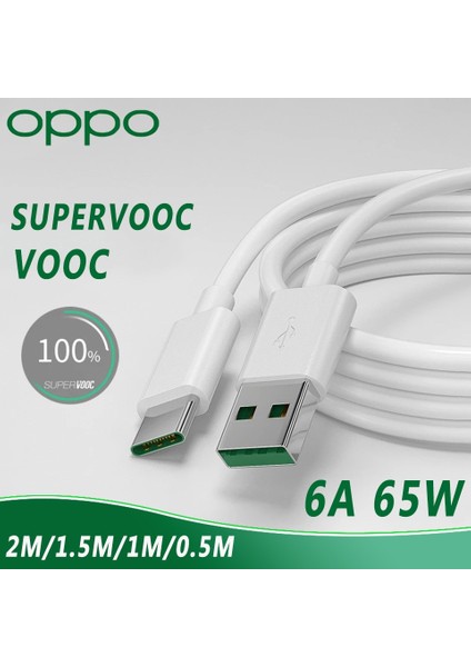 Oppo Kablosu 65W Orijinal Supervooc Şarj Kablosu Tip C Reno 7 5g 5 Pro 6 Lite 4 3 Find X5 Pro x X2 X3 Neo Vooc Veri Kabel Cabos (Yurt Dışından)