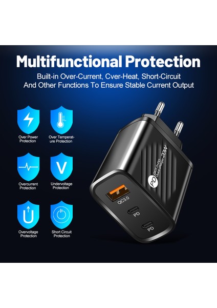 Eğimli USB Şarj Cihazı Tipi C Şarj Cihazı 3 Bağlantı Noktası Şarj Samsung Huawei Oppo Vivo Tablet Telefon Şarj Cihazı (Yurt Dışından) fırsatları