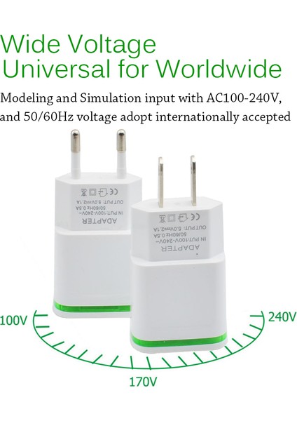 LED Işık 2 USB Şarj Cihazı 2A Ab Abd Hızlı Şarj Duvar Adaptörü Iphone 8 8p 7 6 Xiaomi Redmi 4x Not 4x5 Artı 5 NOTE5A Redmi 2A (Yurt Dışından) modelleri