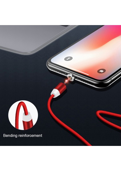 Manyetik USB Şarj Kablosu USB C Tipi Telefon Kablosu Mıknatıslı Telefon Şarj Cihazı Mikro USB iPhone 14 13 12 Pro Max Xiaomi Huawei (Yurt Dışından) modelleri