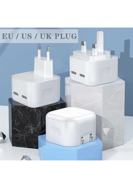 35W Gan Şarj Cihazı 2 Bağlantı Noktalı Hızlı Şarj C Tipi Pd Hızlı Şarj Cihazı Taşınabilir Seyahat Duvar USB C iPhone Şarj Cihazı 13 12 11 Pro Max iPad (Yurt Dışından) fiyatları
