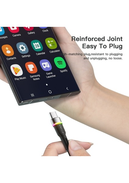 Essager 3A USB C Tipi Kablo Cep Cep Telefonu Şarj Cihazı Hızlı Şarj Kablosu Xiaomi 11 12 Poco F3 Realme Huawei Oneplus Veri Kablosu (Yurt Dışından) modelleri