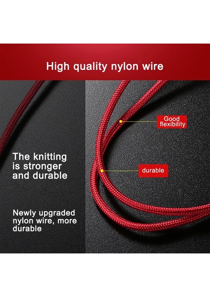 Tkey 3 In 1 Mikro USB C Tipi Şarj Aleti Kablosu Çoklu USB Bağlantı Noktası Çoklu USB Şarj Kablosu iPhone Xiaomi Huawei Için Hızlı Şarj Kablosu (Yurt Dışından) modelleri
