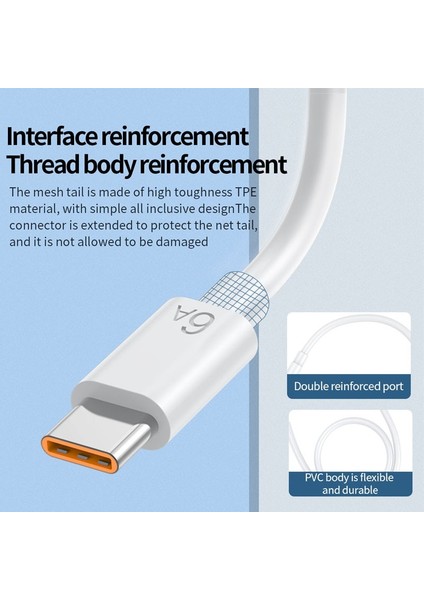 Anseıp USB Tipi C Şarj Cihazı 6A USB Kablosu 66W Süper Hızlı Şarj Aleti Kablosu Için Huawei Mate 20 30 40 Pro USB C Şarj Xiaomi Samsung Için (Yurt Dışından) fırsatları