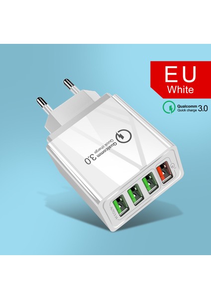 Qc 3.0 Hızlı Şarj Cihazı 2.4A Tüm Markalar Için Hızlı Şarj / Samsung / Iphone / Htc / Infinix / Xiaomi / Huawei / Nokia / Lenovo - Siyah/beyaz (Yurt Dışından) fırsatları