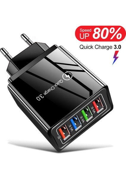 Hızlı Şarj 3.0 USB Şarj Aleti iPhone Duvar Hızlı Şarj Samsung S10 Fiş Xiaomi Mi Huawei Cep Telefonu Şarj Adaptörü (Yurt Dışından)