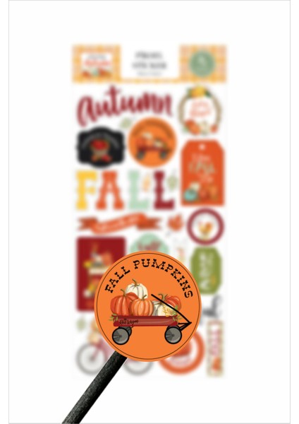 Piksel Grafik Sonbahar Temalı Sticker, Autumn Sticker