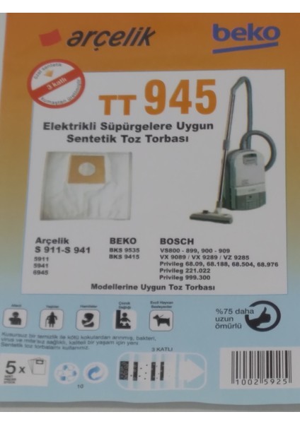Arçelik T945 Sentetik ( 4 Paket 20 Adet )