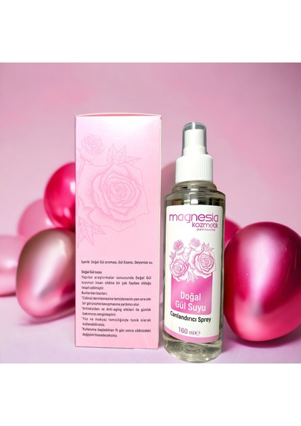 Doğal Gülsuyu Yüz Temizleme Ve Cilt Bakım Spreyi 160ml modelleri