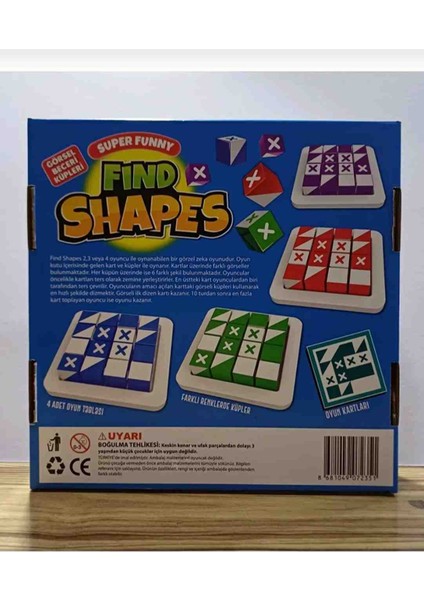 Super Funny Find Shapes Qbitz Renkli Küpler Zeka-Mantık ve Strateji Oyunu