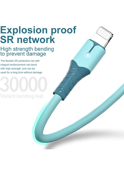 USB Veri Kablosu iPhone 13 12 Mini Pro Max x Xr 11 8 7 6s Sıvı Silikon Şarj Kablosu USB Veri Kablolu Telefon Şarj Aleti Kablosu (Yurt Dışından) indirimleri