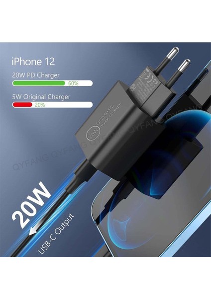 Pd3.0 USB Şarj Cihazı Qc3.0 Hızlı Şarj Cihazı Hızlı Şarj 3.0 PD20W Duvar Adaptörü 9V 12V Tip C Şarj Cihazı Seyahat Mobil Güç Bankası Şarj Cihazı (Yurt Dışından) fiyatları