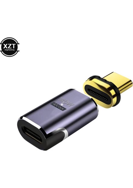 140 W 40 Gbps Manyetik Kablo Fiş Ucu USB C Kablo Konektörü Tip C Manyetik Şarj Adaptörü Dönüştürücü Şarj Ucu (Yurt Dışından)