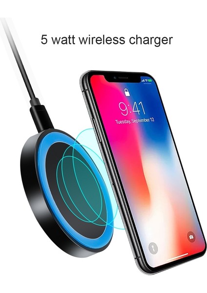 Evrensel Kablosuz Hızlı Şarj Pedi Samsung S8 S9 5 W Taşınabilir Şarj IPhone Xs Max Xr x 8 Artı Qı Kablosuz Şarj Cihazı (Yurt Dışından) fırsatları