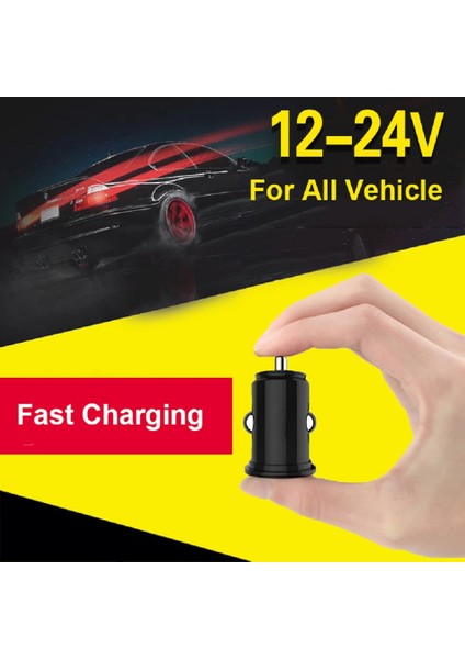 Oppselve USB Araç Şarj Cihazı iPhone Samsung Tablet 3.1A Mini Hızlı Şarj Cihazı Araç Şarj Cihazı Çift USB Araç Telefonu Şarj Adaptörü Arabada (Yurt Dışından) fiyatları