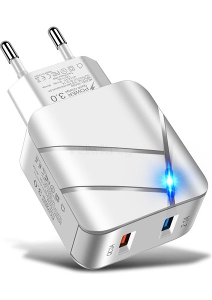 3.0 USB Şarj Aleti 28W 2 Port Hızlı Şarj Ip Telefon 12 11 Cep Telefonu Şarj Cihazı Hızlı Duvar Şarj Adaptörü (Yurt Dışından)
