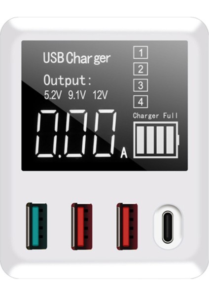 Tip C Qc3.0 USB 4 Bağlantı Noktalı Duvar Şarj Istasyonu iPhone 30/40W Hızlı Şarj Cep Telefonu Adaptörü (Yurt Dışından) fiyatları