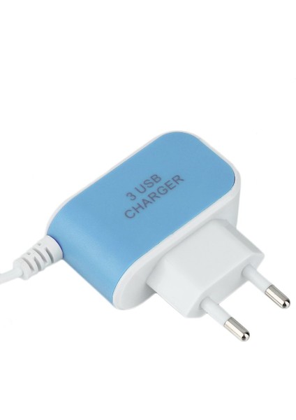 Iphone/samsung Için V8 Kablolu Yeni Üç Bağlantı Noktalı Ev Şarj Cihazı Ab Standardı (Yurt Dışından) indirimleri