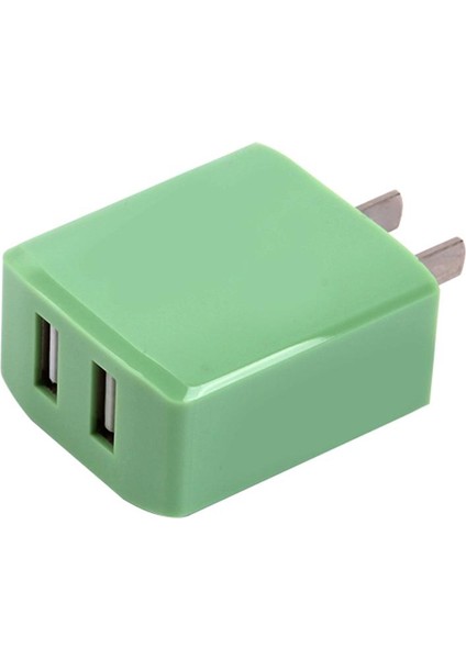 Evrensel Taşınabilir 5 V/2A Çift USB Bağlantı Noktaları Seyahat Ac Şarj Aleti Renkli Çift USB Şarj Adaptörü Android Ios Için Uygun (Yurt Dışından)