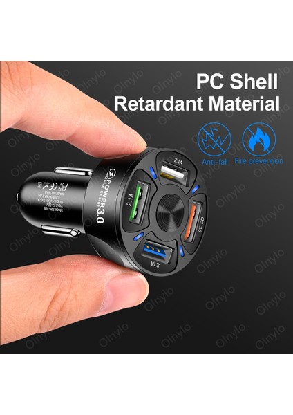 4u Bağlantı Noktası Araç Şarj Cihazı 5 V 3A Hızlı Şarj 3.0 4.0 Taşınabilir Hızlı Şarj Adaptörü Xiaomi iPhone Cep Telefonu Için Araba Araç Şarj Cihazı (Yurt Dışından) fiyatları