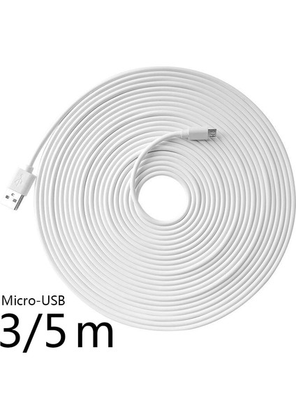 3/5 Metre Uzunluğunda Mikro USB Şarj Şarj Cihazı Tel Esnek Beyaz Kablo Kordonu Samsung Huawei Xiaomi Android Akıllı Cep Telefonu Için (Yurt Dışından)