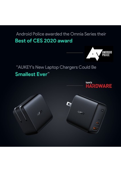 Aukey Pa-B3 65W Hızlı Duvar Şarj Cihazı Abd, Ab Tak Telefon Şarj Cihazı, Pd3.0 Güç Teslimatı ile USB Şarj Istasyonu (Yurt Dışından) indirimleri