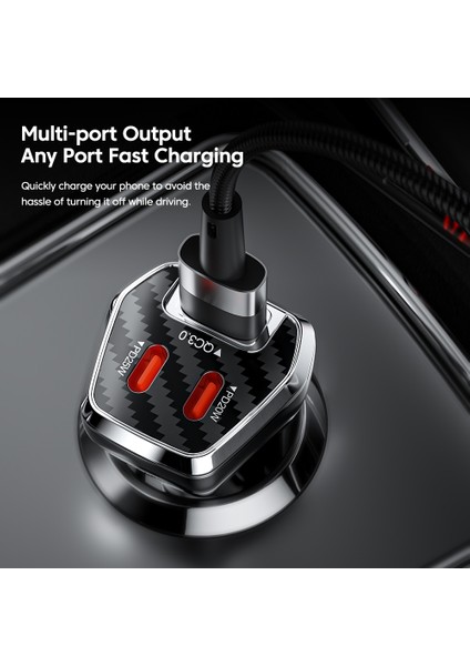 Elough 45W USB Araç Şarj Cihazı Hızlı Şarj Pd Qc 4.0 3.0 USB Tip C Araç Telefonu Şarj Adaptörü iPhone 14 13 Xiaomi Samsung S22 (Yurt Dışından) fiyatları