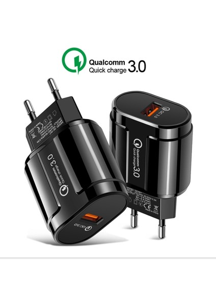 Hızlı Şarj 3.0 24W Qualcomm Qc 3.0 4.0 Hızlı Şarj Cihazı USB Taşınabilir Şarj Cep Telefonu Şarj Cihazı iPhone Samsung Xiaomi Sony (Yurt Dışından)