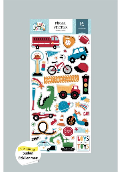 Oyun Günleri Planlayıcı Sticker Arabalar Etiket