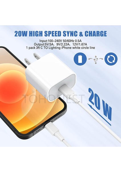 20W Pd Duvar Şarj Cihazı USB C Güç Adaptörü Tip C Ab Abd Ingıltere Au Tak USB Pd Bağlantı Noktası Apple iPhone 14 13 Pro Max 12 11 Pro Xr Xs Max (Yurt Dışından)