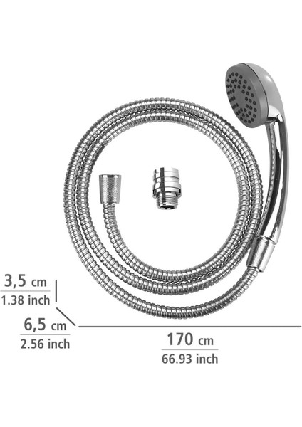 Lavabo Duş Seti Krom 150 cm Spiral