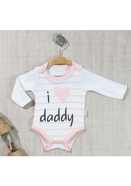 Daddy Kalp Baskılı Çıtçıtlı Bebek Zıbın