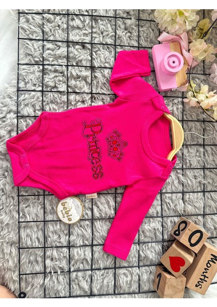 Princess Baskılı Çıtçıtlı Bebek Zıbın