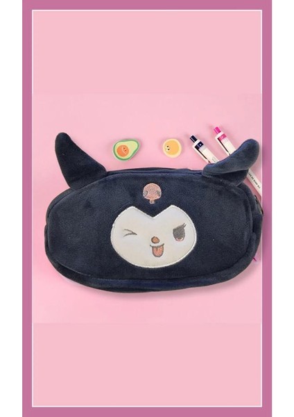 Kuromi Peluş Fermuarlı Kalemlik Makyaj Çantası
