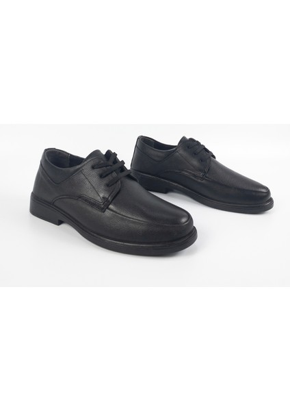 Erkek Siyah Deri Bağcıklı Casual Ayakkabı fırsatları