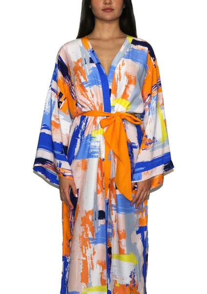 Gaia Saten Desenli Kimono fiyatları