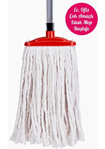 Tilbe Home Örgülü Mikro Fiber Mop Bezi Çok Amaçlı Pamuklu Islak Mop Başlığı 30 cm