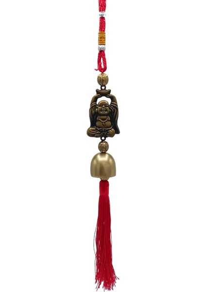 Çin Feng Shui Şans ve Bereket Metal Çan Buda 30 cm