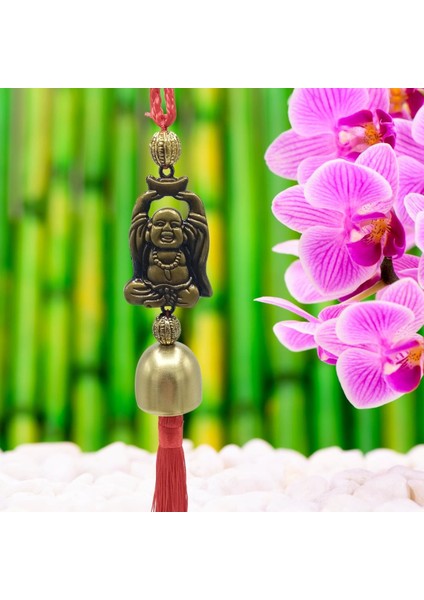 Çin Feng Shui Şans ve Bereket Metal Çan Buda 30 cm