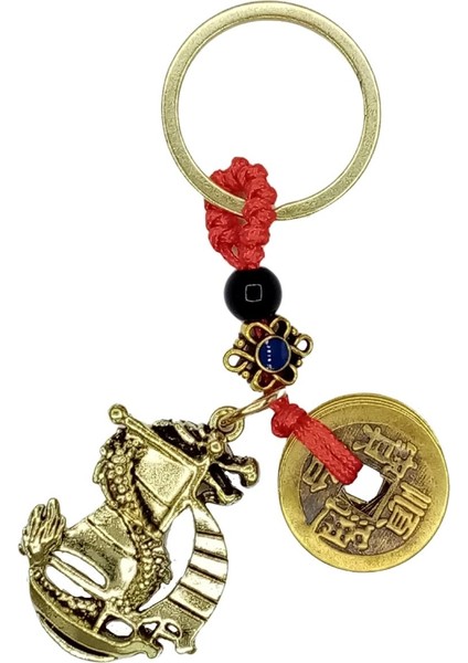 Çin Feng Shui Şans ve Bereket Parası Metal Anahtarlık
