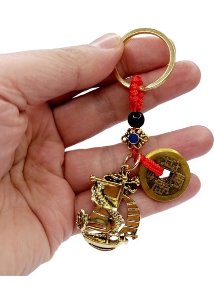 Çin Feng Shui Şans ve Bereket Parası Metal Anahtarlık modelleri