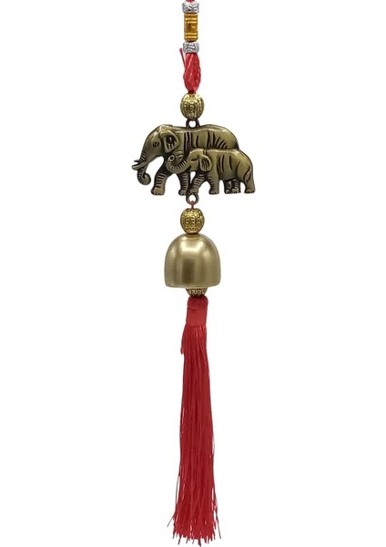 Çin Feng Shui Şans ve Bereket Filleri Metal Çan 30 cm