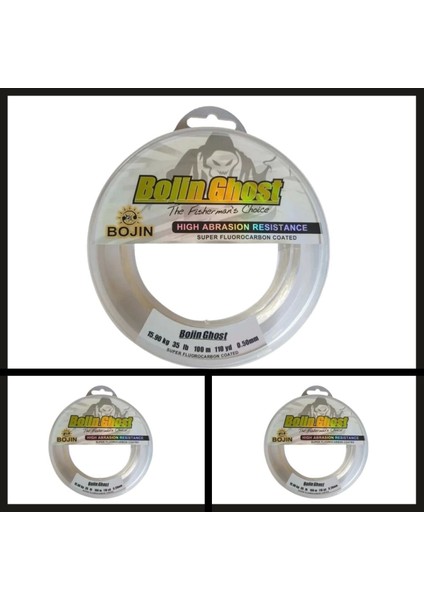 Uyguna-Yakala 100 mt 0.25 mm Bojin Ghost Fluorocarbon MISINA-PO.129