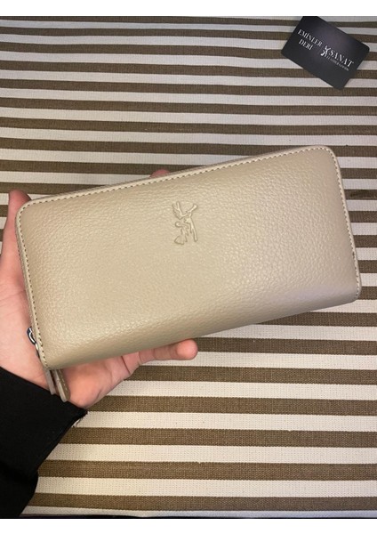 SL-2155 Çift Fermuarlı 16 Adet Kart Giriş Bölmeli Deri Unisex Cüzdan Sanat Leather