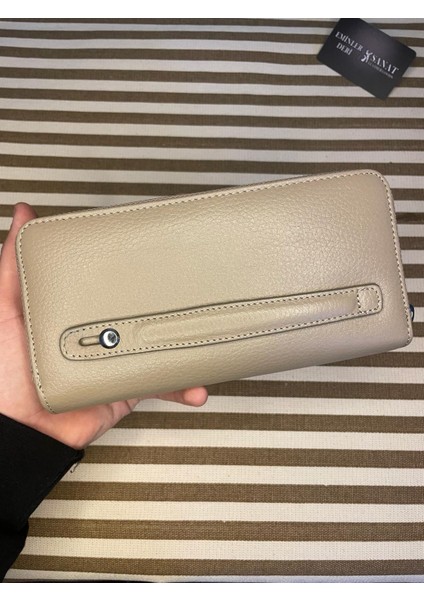 SL-2155 Çift Fermuarlı 16 Adet Kart Giriş Bölmeli Deri Unisex Cüzdan Sanat Leather modelleri