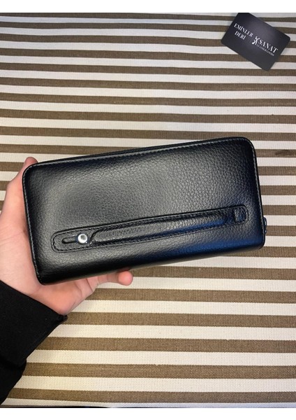 SL-2155 Çift Fermuarlı 16 Adet Kart Giriş Bölmeli Deri Unisex Cüzdan Sanat Leather modelleri