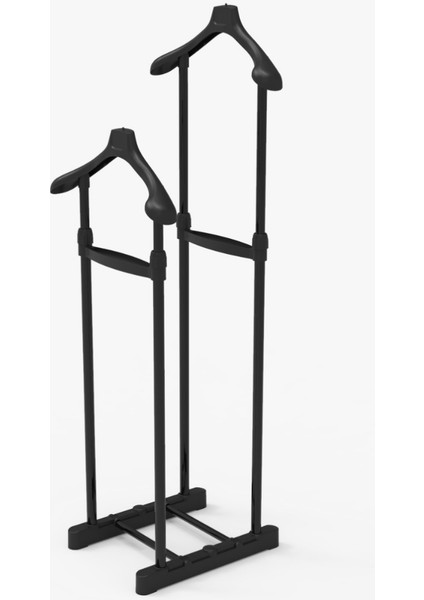 Çift Askılıklı Dilsiz Uşak- Elbise Askısı-Iki Tepeli Yükseklik Ayarlı