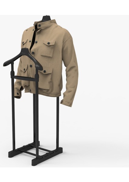 Çift Askılıklı Dilsiz Uşak- Elbise Askısı-Iki Tepeli Yükseklik Ayarlı fırsatları